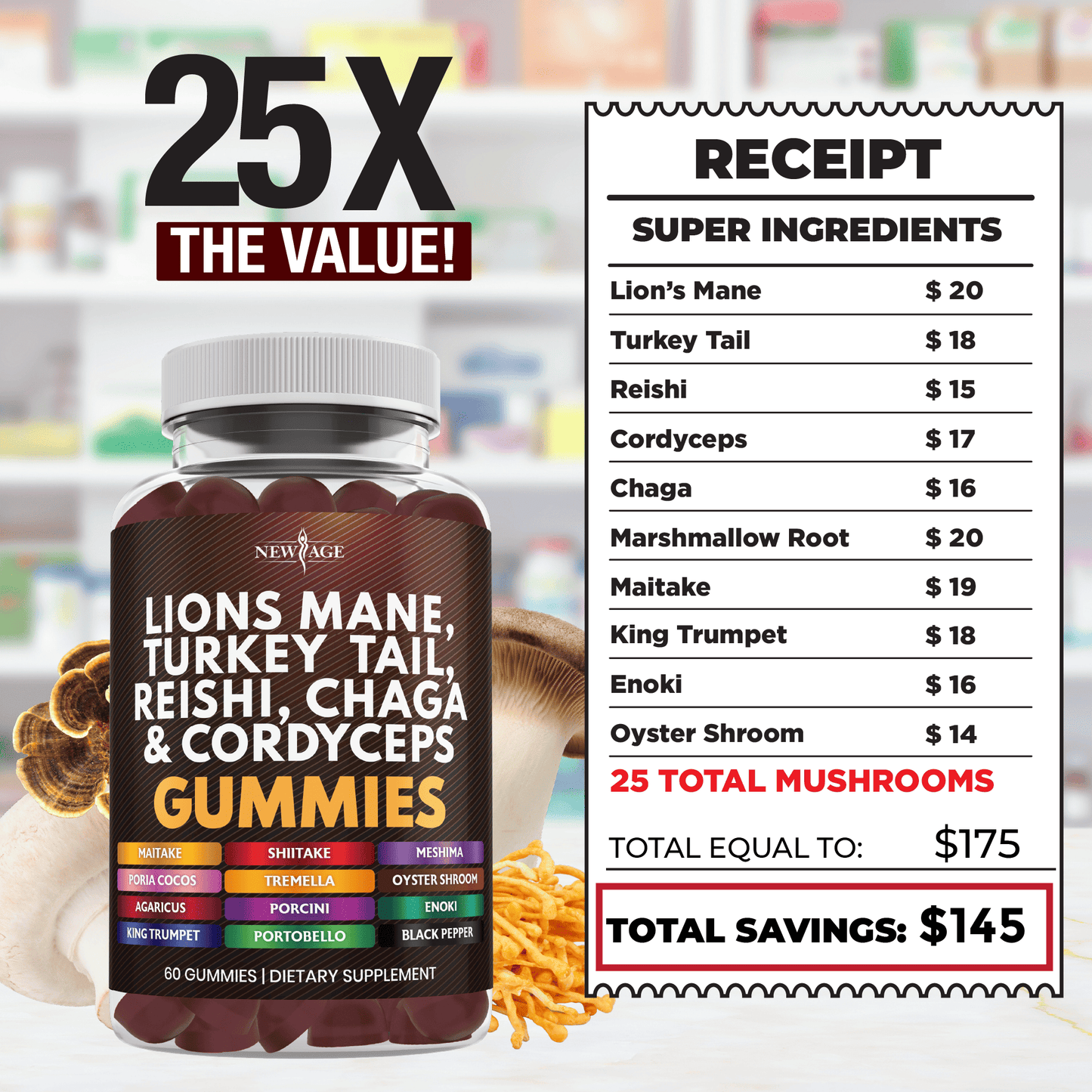 Lions Mane Mushrooom Gummies